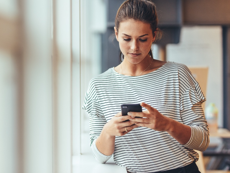 woman on phone